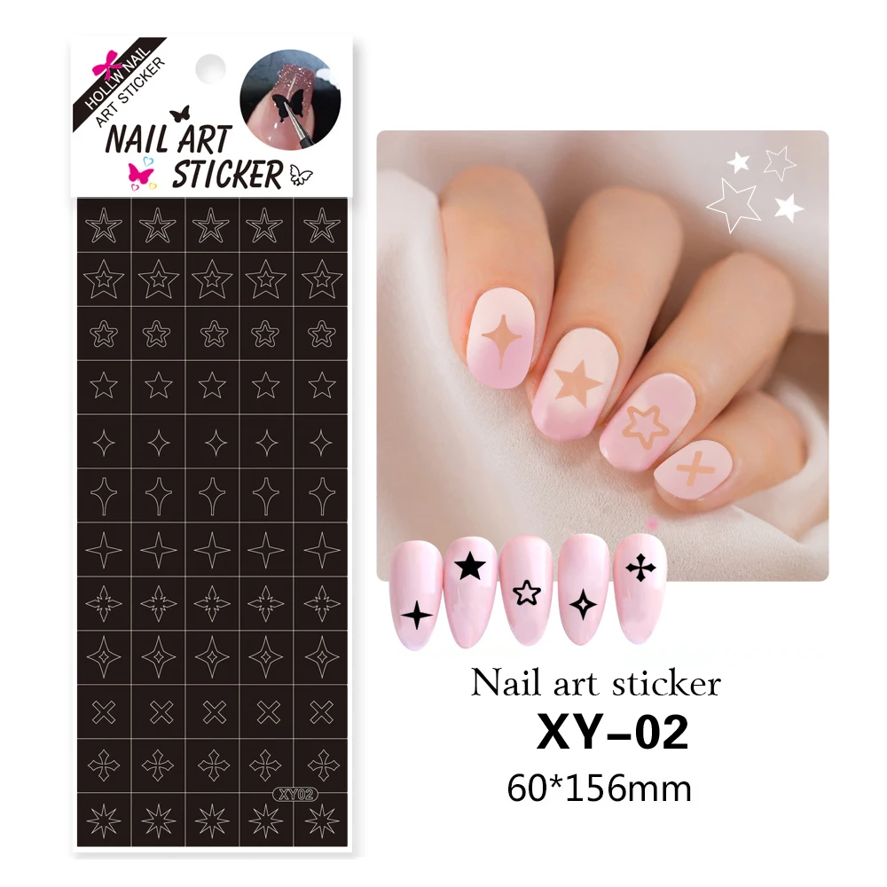 2D Plastic Hollow Manicure Nail Art Decals & Accents Decorative Manicure Sticker