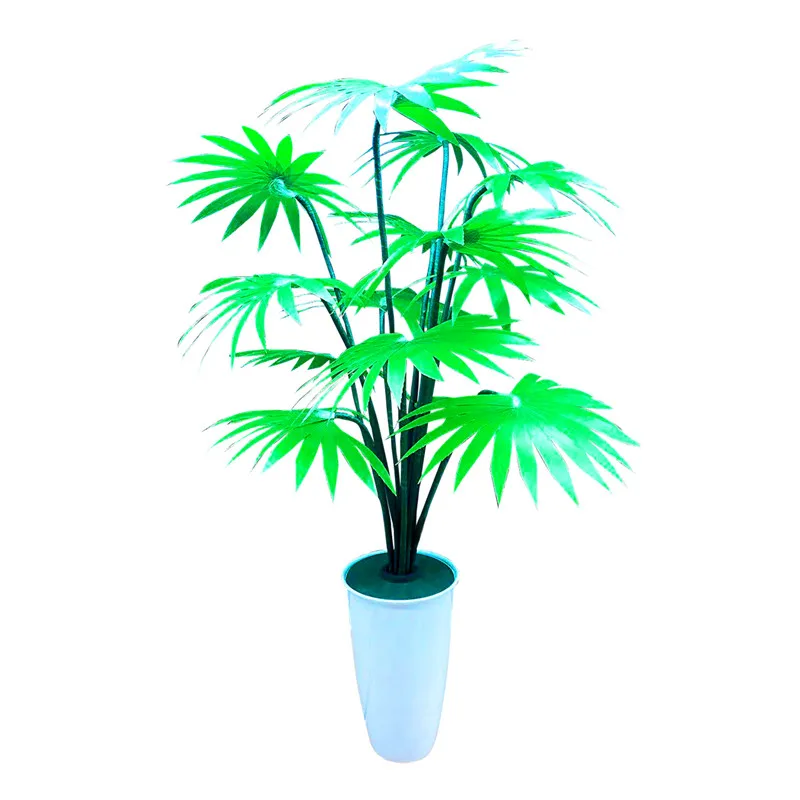 
2021 Newest Premium Decoration Fiber Optic Artificial Palm Tree with LED RGB light Home Office Oranment 