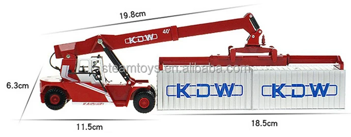 1:50 Metal Model Container Front Crane Engineering Machinery Truck Reach Stacker for Collection and Kids Gift Diecast Toys