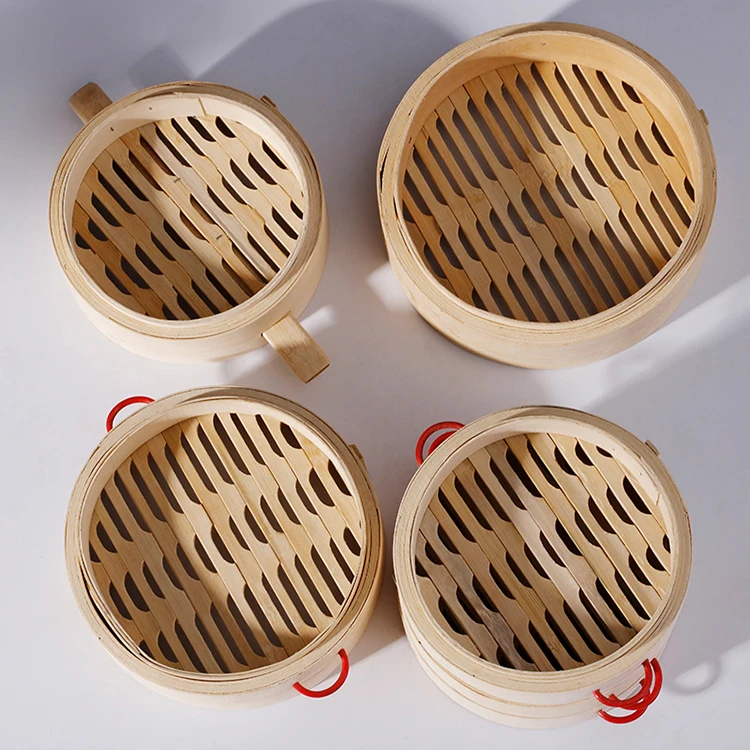Strong And Resilient 100% Natural Bamboo 5 Inch To 12 Inch Bamboo Steamers For Sale