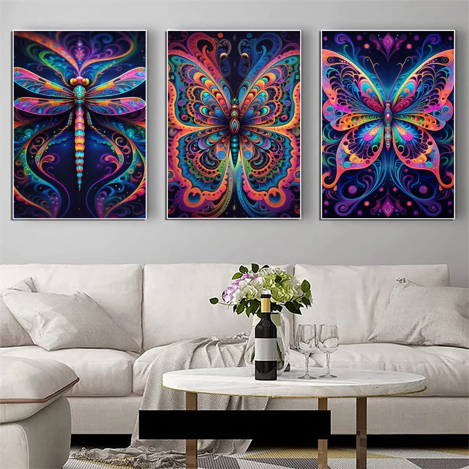 5D DIY Full Diamond Flower Butterfly Painting Diamond Rhinestone Mosaic Embroidery Painting For Beginners Wall Decor