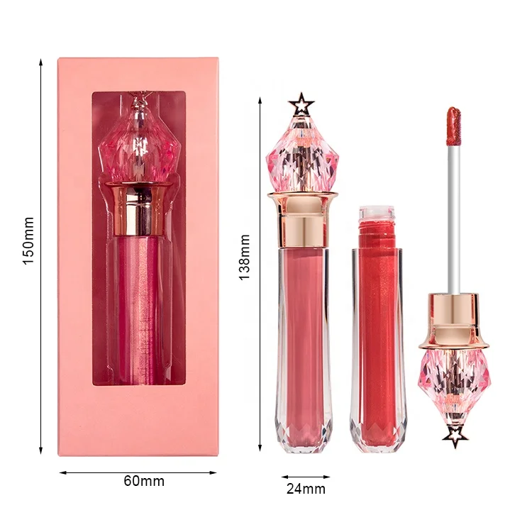 High Shine Lipgloss Wholesale Five-pointed Star Truncheon Tube Lipstick Vegan Lipgloss Base