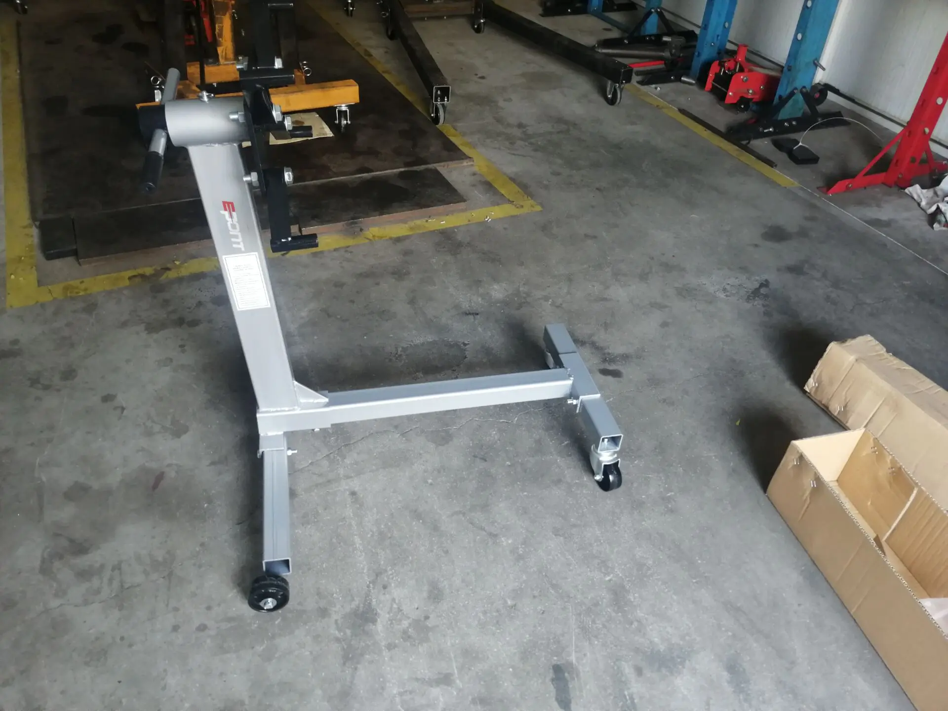 1000LB Kapazitat Stahl Rotationsmotorstander Drehbarer 360-Grad-Befestigungskopf mit 4 Kugellager Drehenden Rollen