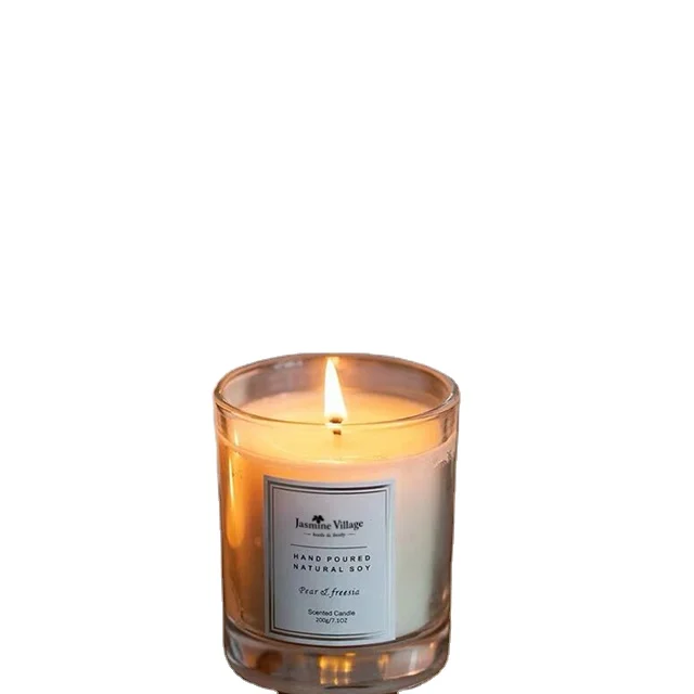 
Роскошная Ароматизированная свеча в стеклянной банке, Ароматизированная Свеча из соевого воска в стеклянной банке для домашнего декора 