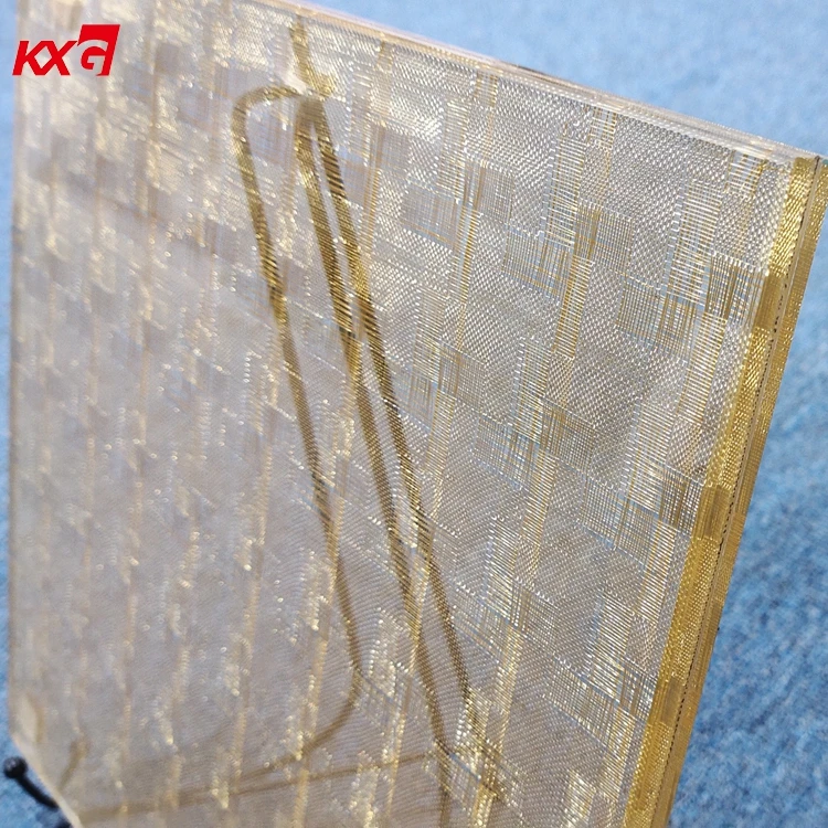High quality custom made fabric EVA laminated glass decorative partition/wardrobe  glass door