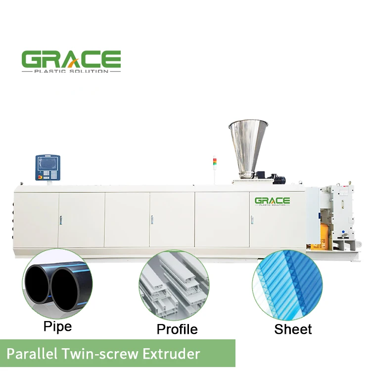 Grace Machinery Twin-Screw Compounding Conical Plastic Extruder Price Extrusion Machine For Sale