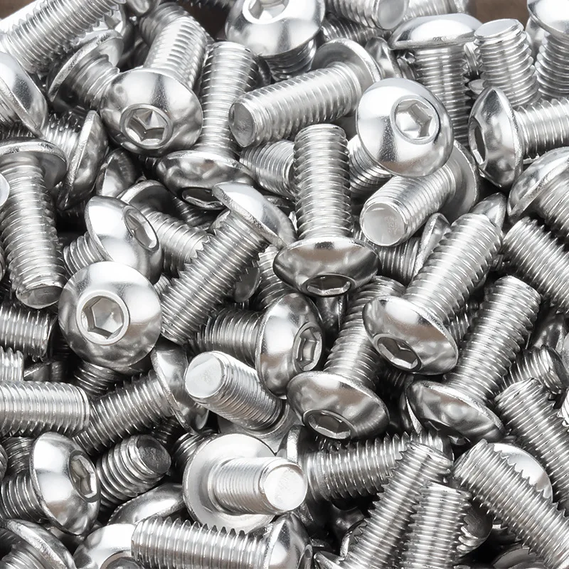 Custom Wholesale M3 Hexagon Stainless Steel allen key bolts Button Hex head Socket Machine Screws Screw