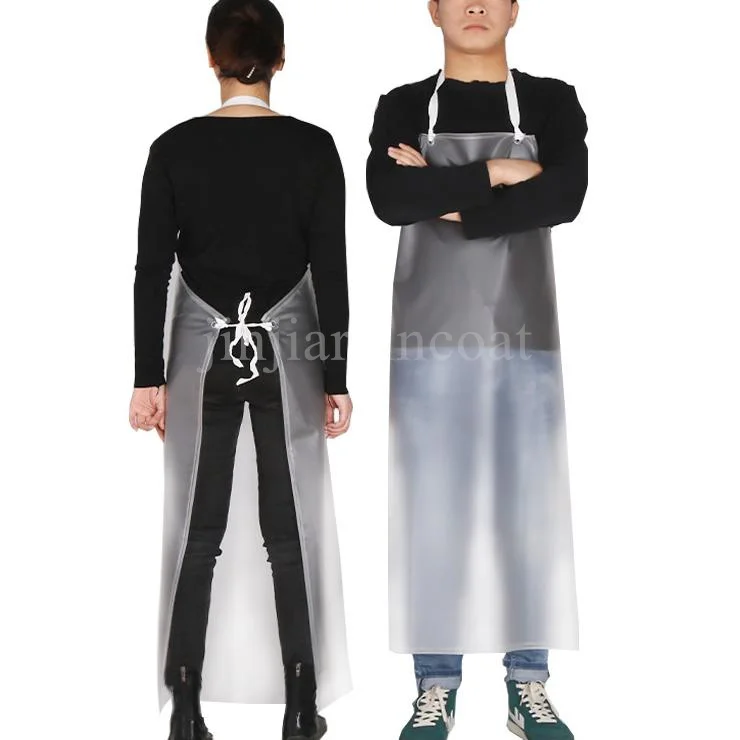 Waterproof Plastic Apron Transparent PVC Apron Oil Resistant Vinyl Apron For Dishwashing Dog Grooming Gardening Fish Cleaning