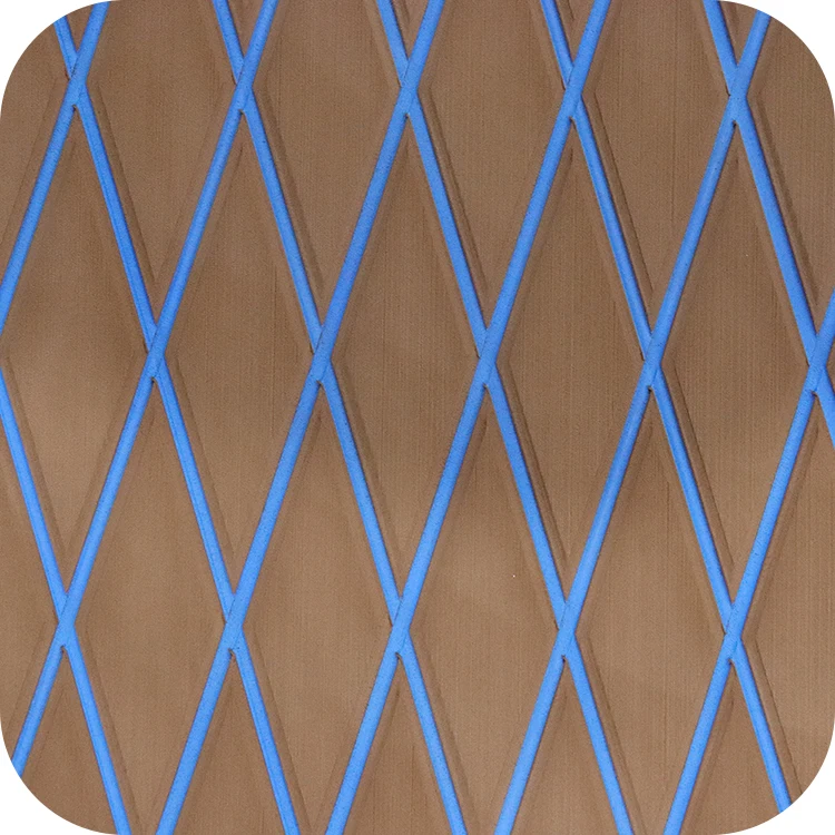 Marine Boat Yacht RV EVA Foam Diamond Pattern Teak Decking Sheet double layer CNC carving
