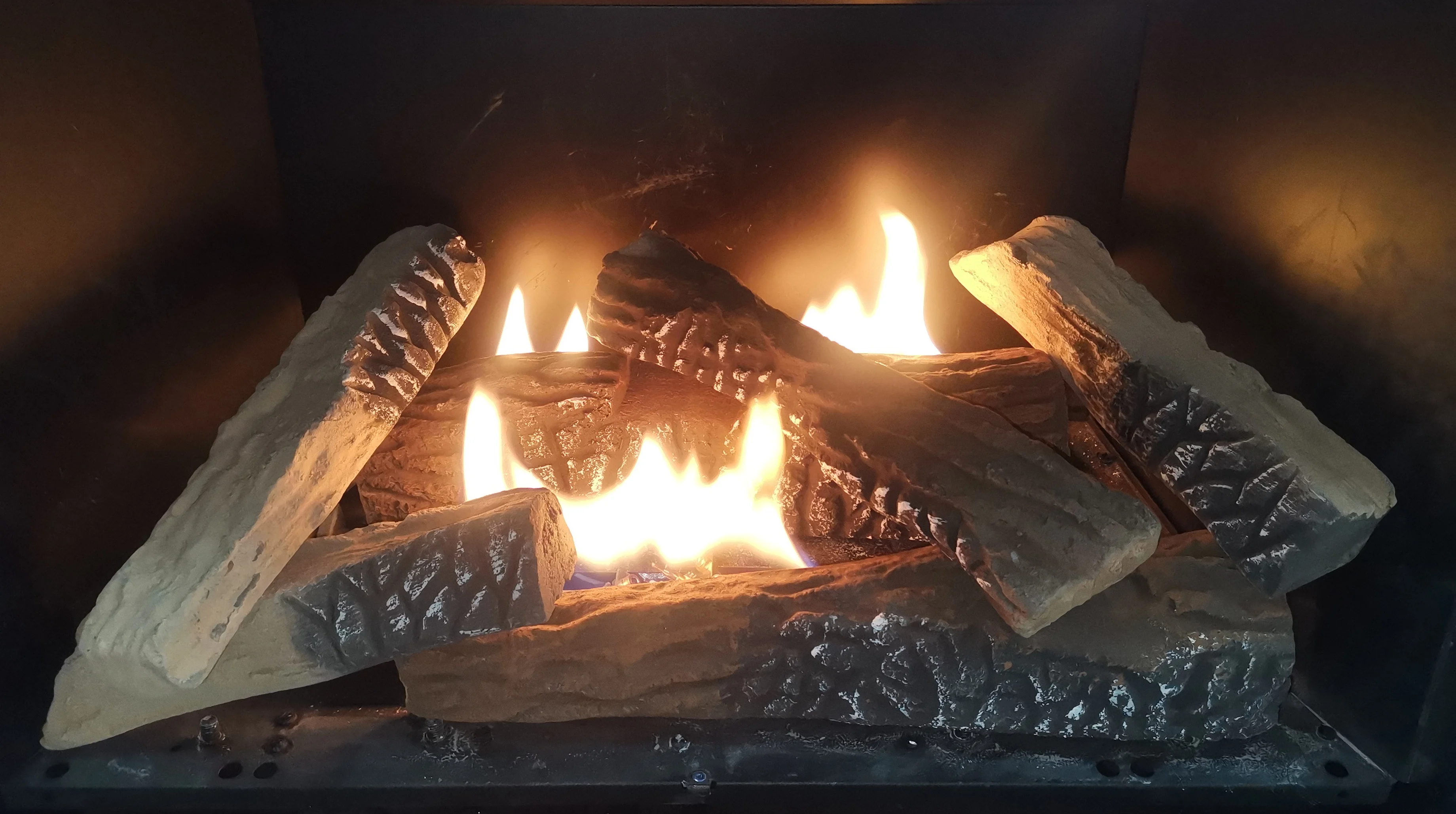 10 Piece Gas  Log Set for Propane Gas Indoor Outdoor Fireplace