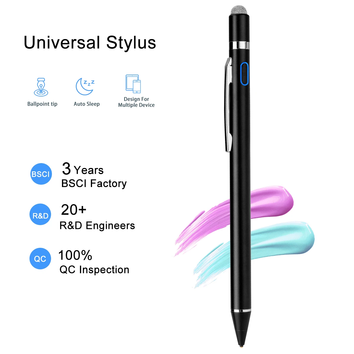 OEM/ODM Universal Stylus Active Touch Screen Smart Pencil For Huawei Lenovo Samsung Phone Tablet Pen