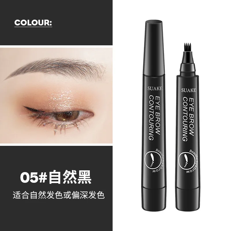 MB01A Suake micro blading liquid 3d eyebrow contouring pen 2023 liquid 4 twig claw tip waterproof eyeliner eyebrow trimmer pen