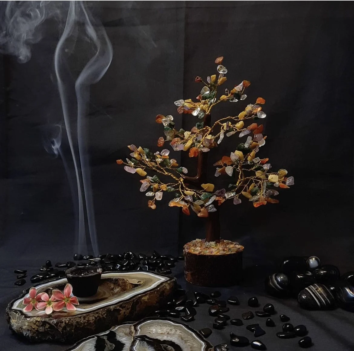 Most Selling Office and Home Decor Agate Trees 100-1000 Beads Gemstone Carvings 100% Indian Export Crystal Artwork