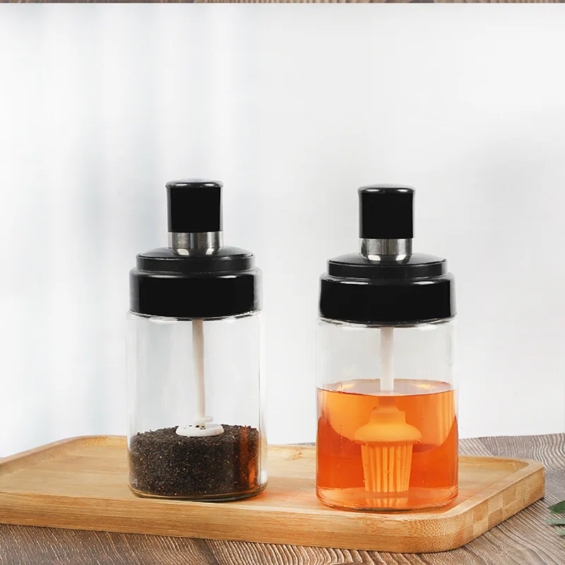 Горячий продукт 250 мл перец графинчик масло косметика парфюмерия диспенсер ложка покровное стекло Мед Бутылка для специй влагостойкий Кухня приправа банка