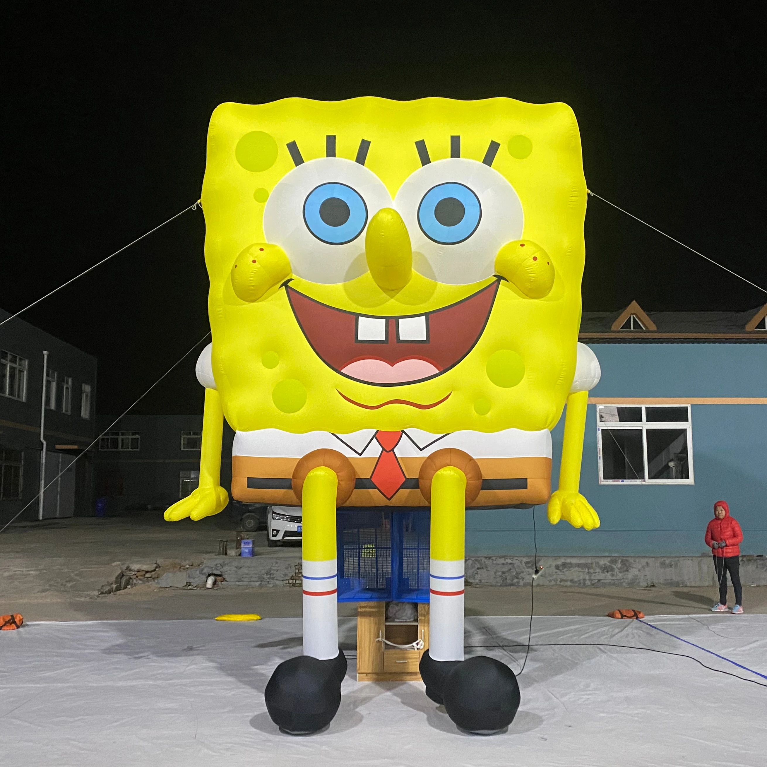 Aero Custom Giant Advertising Spongebob IP Inflatable Cartoon Movie Mascot Inflatable Cartoon Character