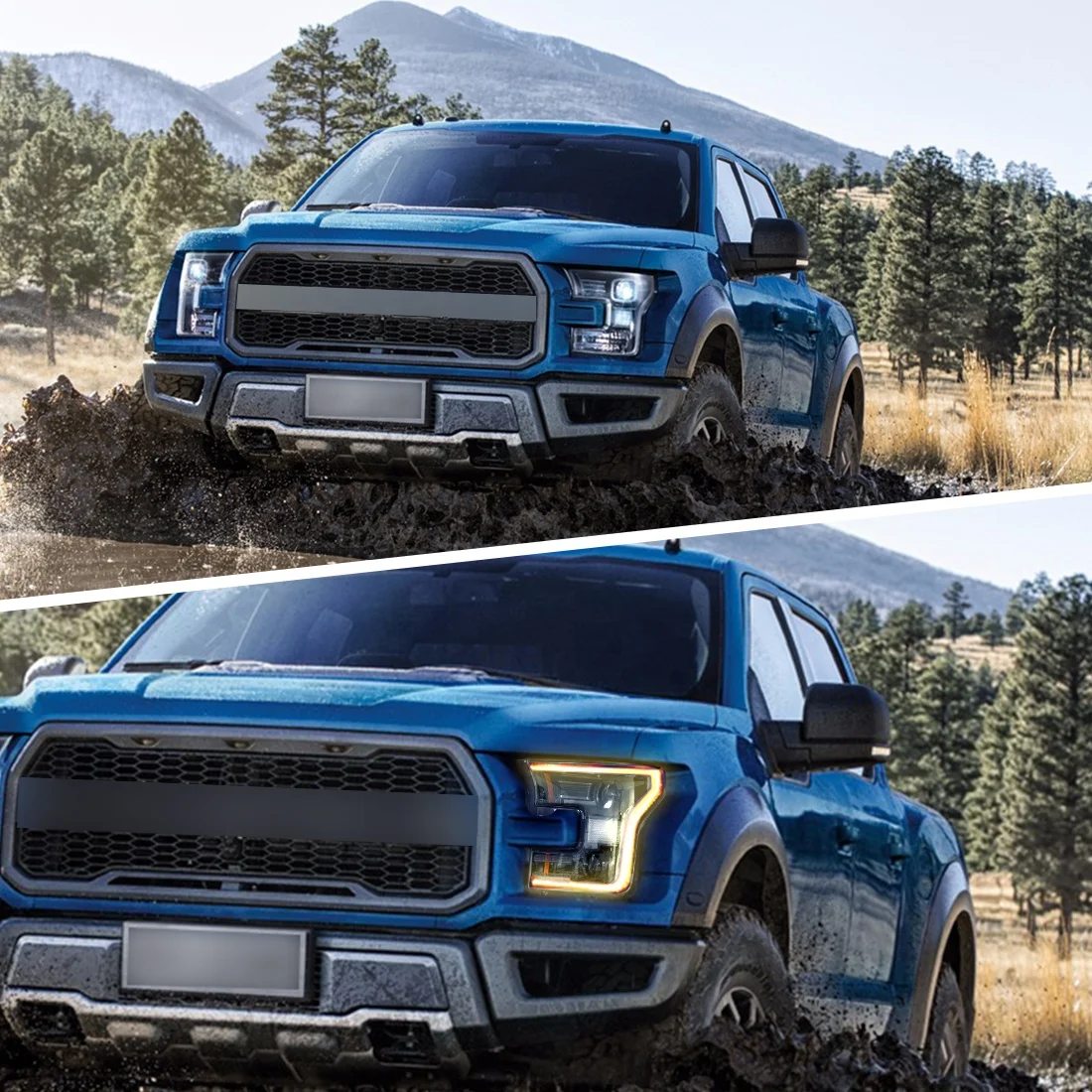 Фара передняя светодиодная F150 с последовательным индикатором для Ford 2015 2016