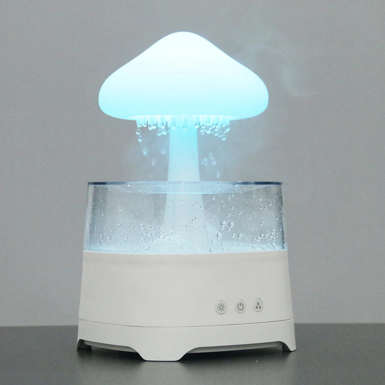 Smart personal speaker 3 in 1 mushroom humidifier rain fall water lamp rain cloud humidifier water drip for home office
