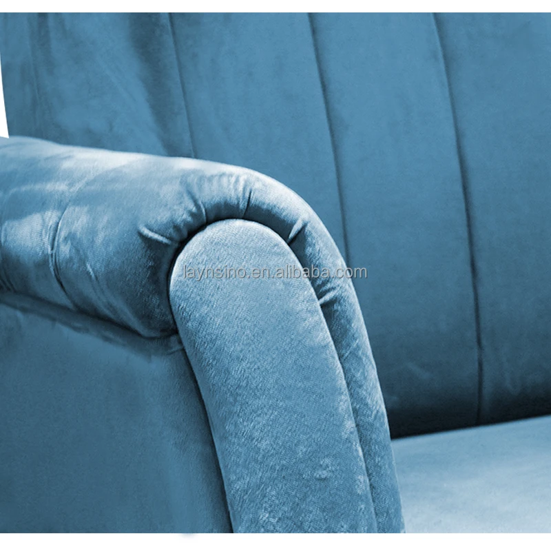 Laynsino Modern Living Room 2 Seater Sofas Home Furniture Cheap Lounge Sky Blue Velvet Sofas