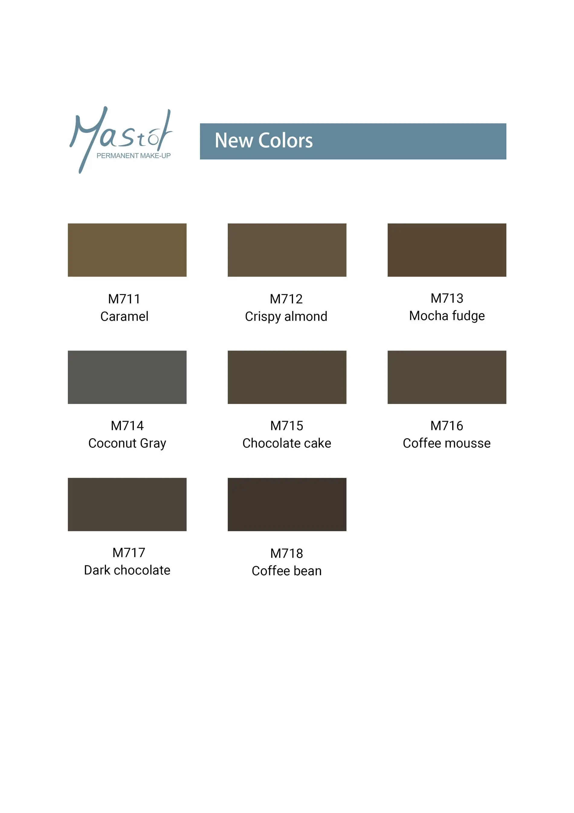 Mastor New Eyebrow Micropigmentation/Microblading/Microshading Pigment
