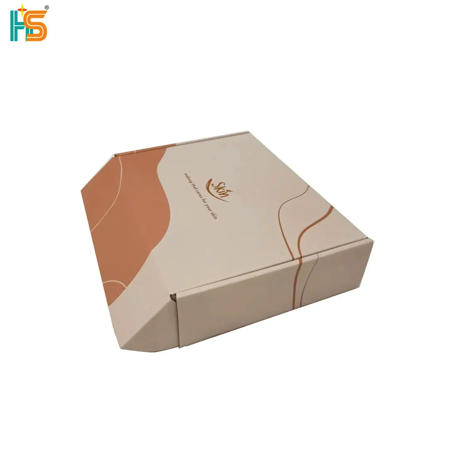 Custom Logo Printed Ear Lock Corrugated Cardboard Paper Packaging Mailer Postal Shipping Box