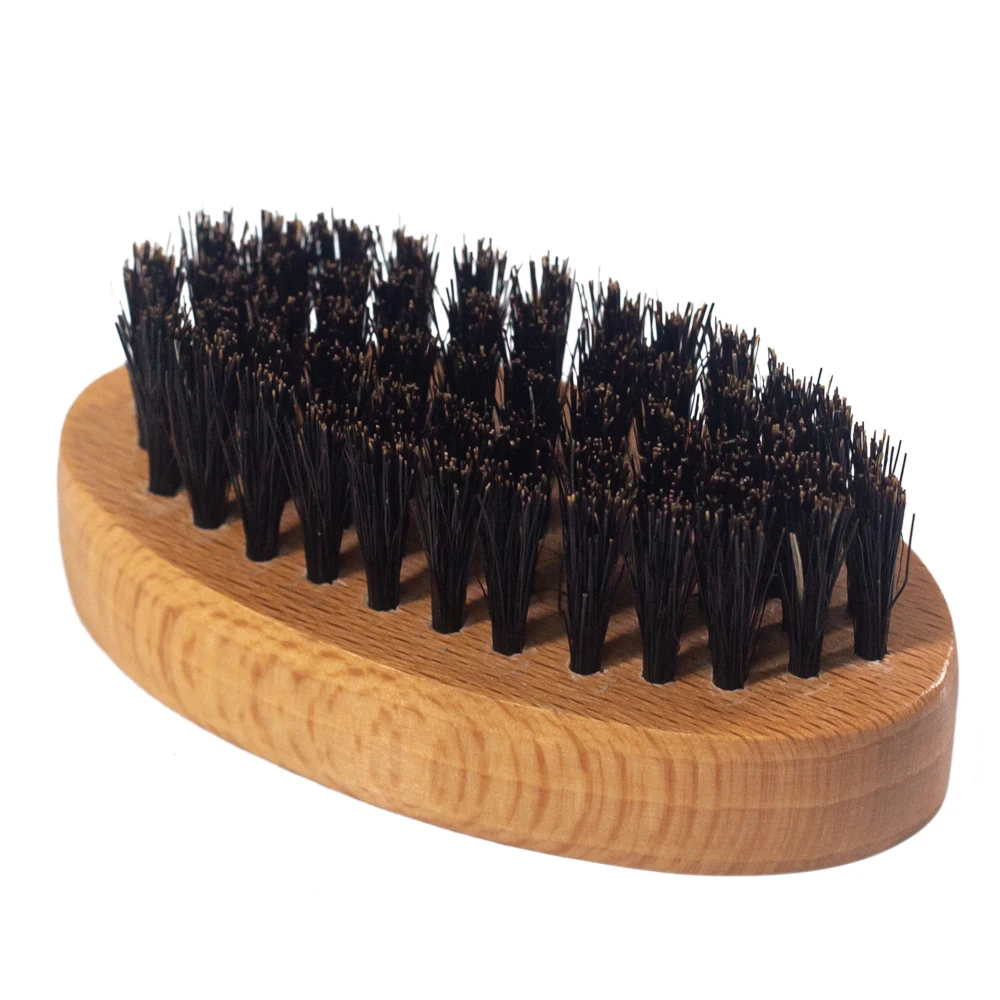 China Supplier beard brush costum logo round beard brush boar