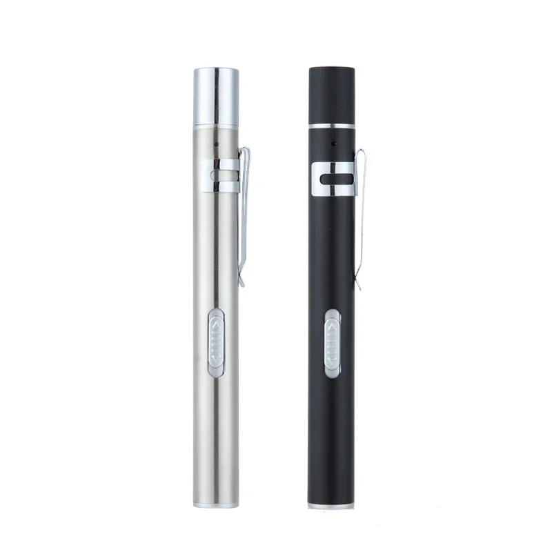 USB Rechargeable LED Penlight Flashlight for Nurses Doctors Warm/White Light Pupil Gauge Ruler Pocket Clip Nursing Student Gifts