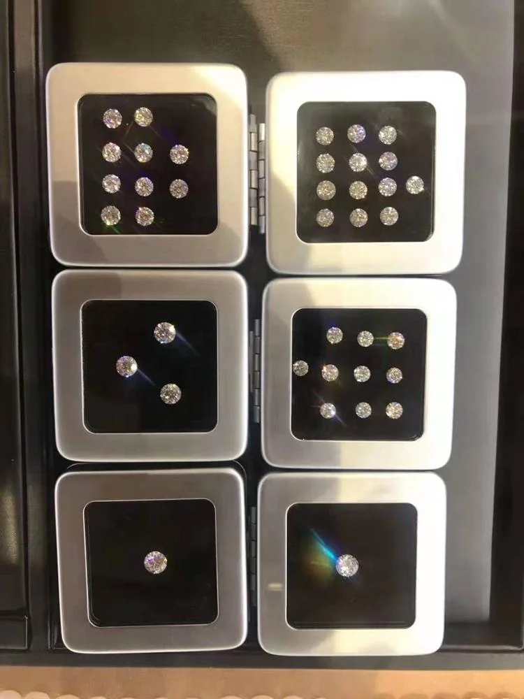 Super white color Round Brilliant DEF color VVS 6.50mm 1 ct  Moissanite Synthetic  Diamond for sale