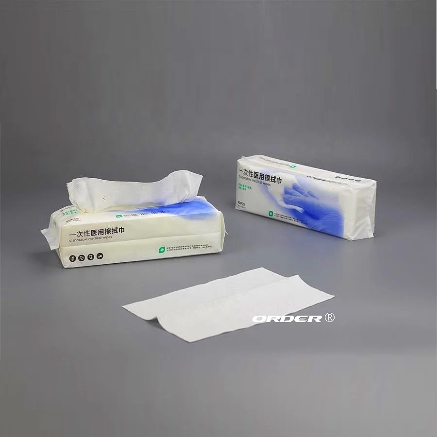 2024 Hospital Medical Device Spunlace nonwoven Medical disposable dry wash cleaning wipers wipes for convenient