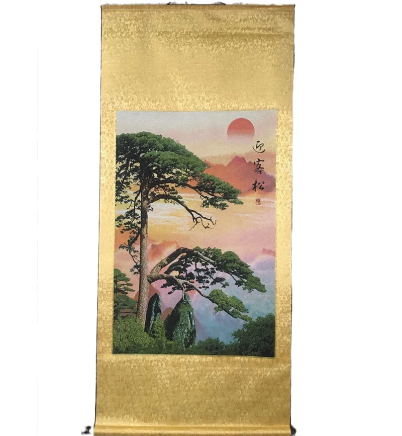 
Hotel Project Handmade Modern Simple Wall Guest-Greeting Pine Embroidery Art Painting Canvas 