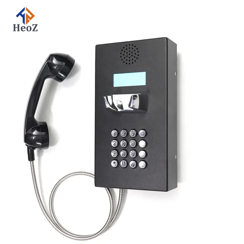 Anti Vandal Telephone Wall Mounted Public Telephone OEM Prison Phone with LCD Screen