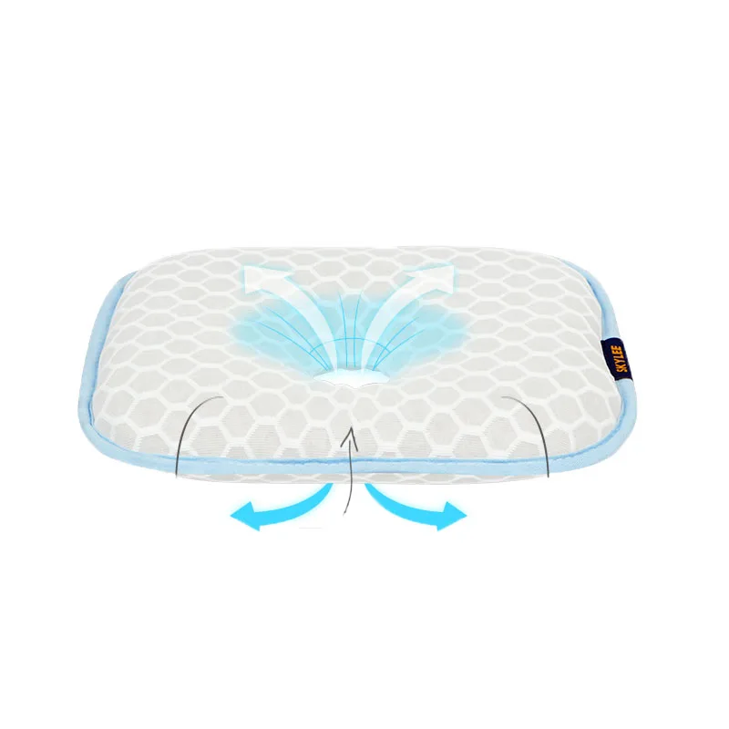 Factory New born child  4 d air net polyester breathable  washable healthy Eco-friendly sleeping POE pillow for kids