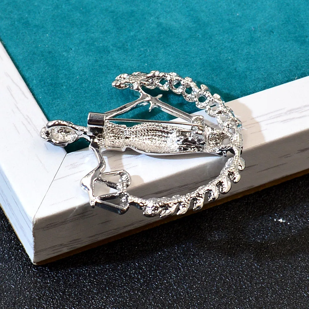 
Gold Silver Color Libra Brooches Women Party Banquet Figure Brooch Pins Gifts Creative Jewelry Gifts 