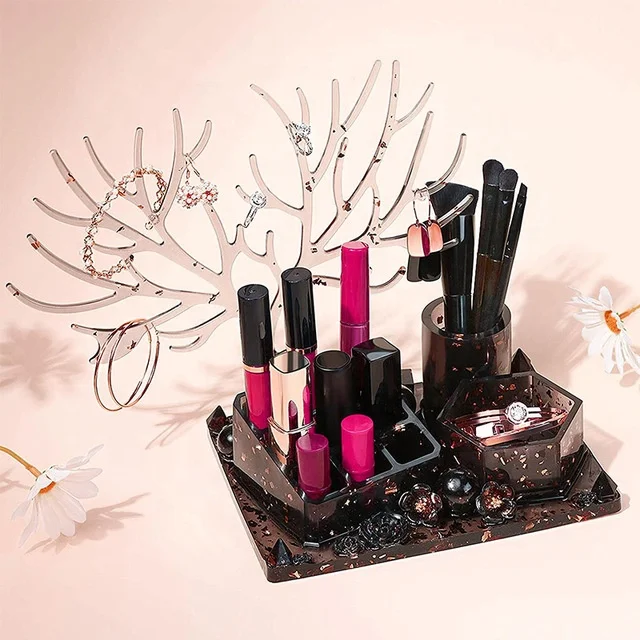 31Pcs/Set Deer With Horns Silicone Mold Jewelry Storage Rack Soft Mold UV Resin Mould Resin Craft Supplies Silicone Mold