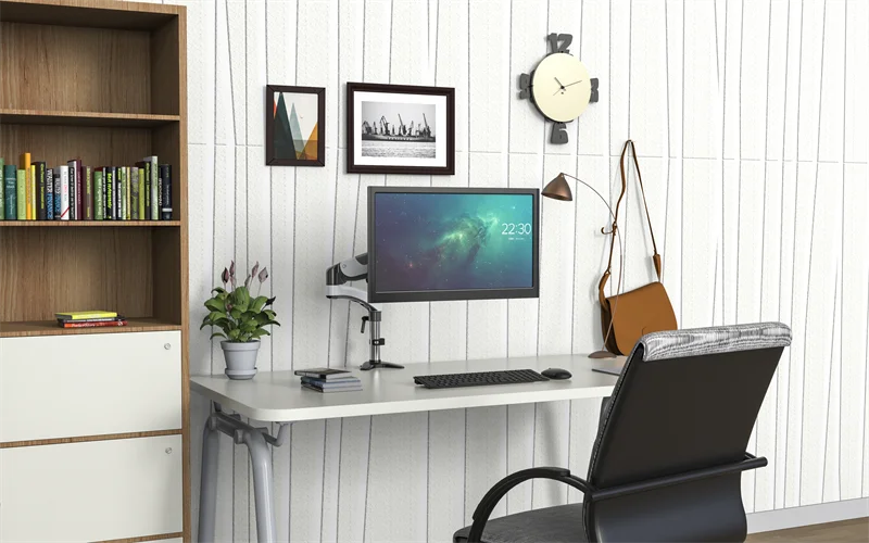 Hot sale Single Mount Stand Aluminum Gas Spring  Monitor Arm