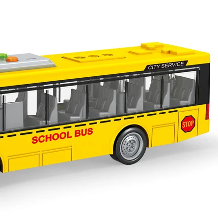 ODM/OEM Custom Model School Bus Toys 1:16 Electric Friction School Bus Toys With Open Door And Light Music