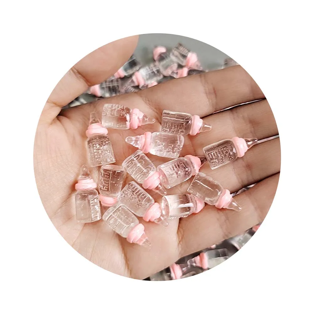1pcs 3D Kawaii Mini Resin Bottle Charms for Jewelry Earring DIY Crafting Doll house Decorations