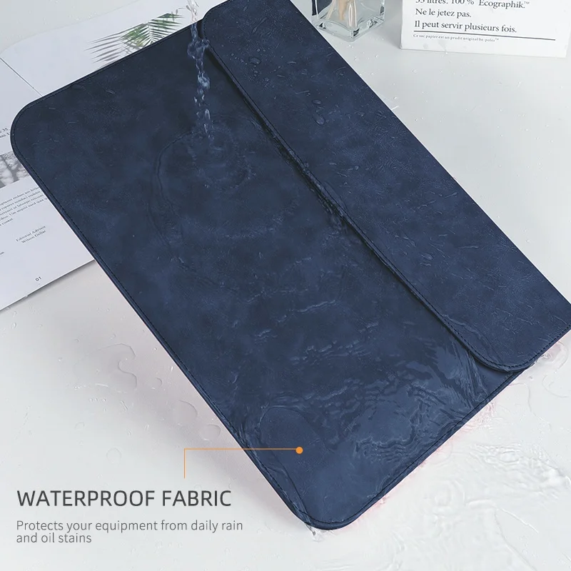 Best seller fashion unisex slim waterproof laptop sleeve case for macbook pro 13 2020 Horizontal Envelope pu leather laptop bag