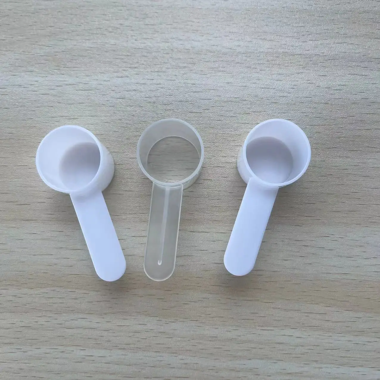 7.5ml plastic PP scoop white transparent measuring powder spoon 7.5CC short handle scoop