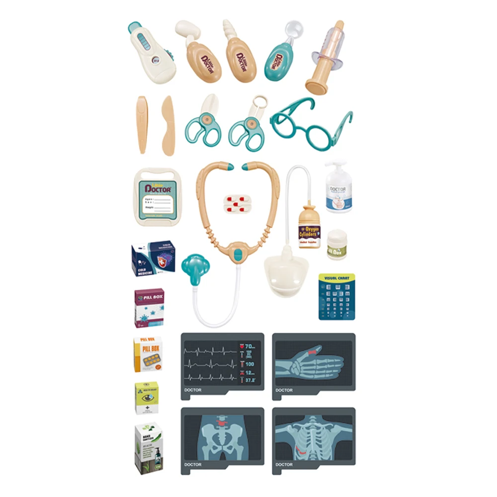 Kid Pretend Doctor Game Play Toy Set Plastic Simulation Medical Tool Educational Kids Role-playing Doctor Game Toys
