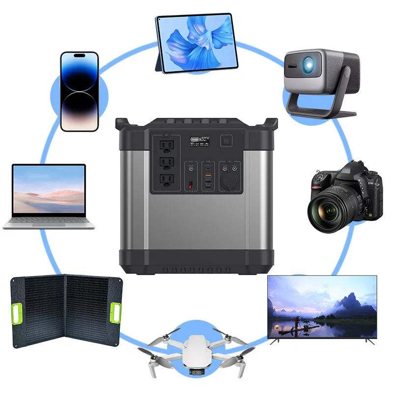 Lithium Ion Battery Portable Solar Generator Portable Power Station Off Grid 110v 220v 1000w 1500w 2000w 3000w Solar Panel Car