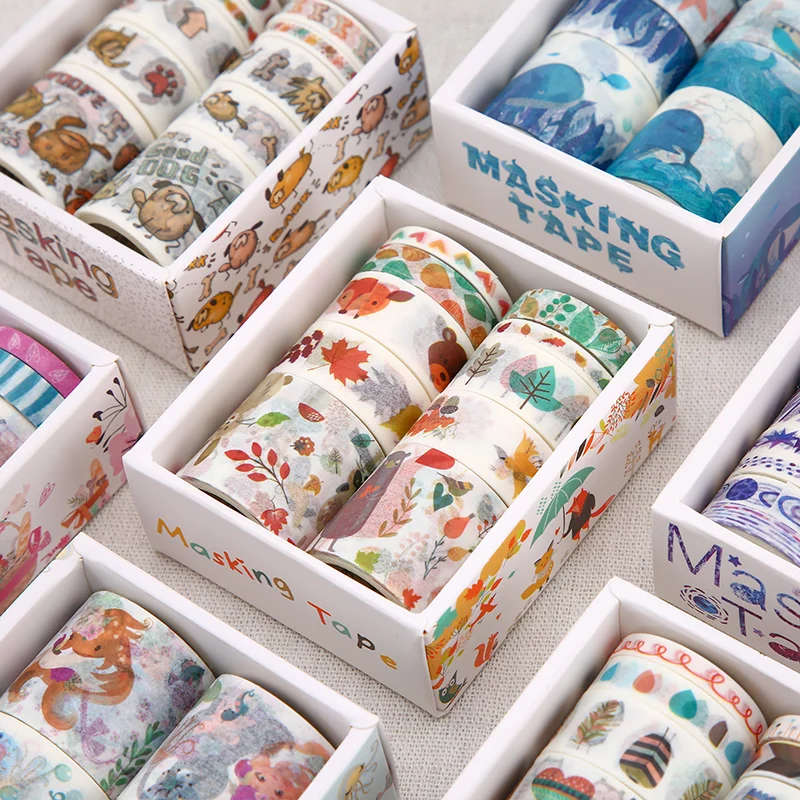 Custom Print Colored Decoration Adhesive Paper Masking Washi Tapes New Styles Washi Tape