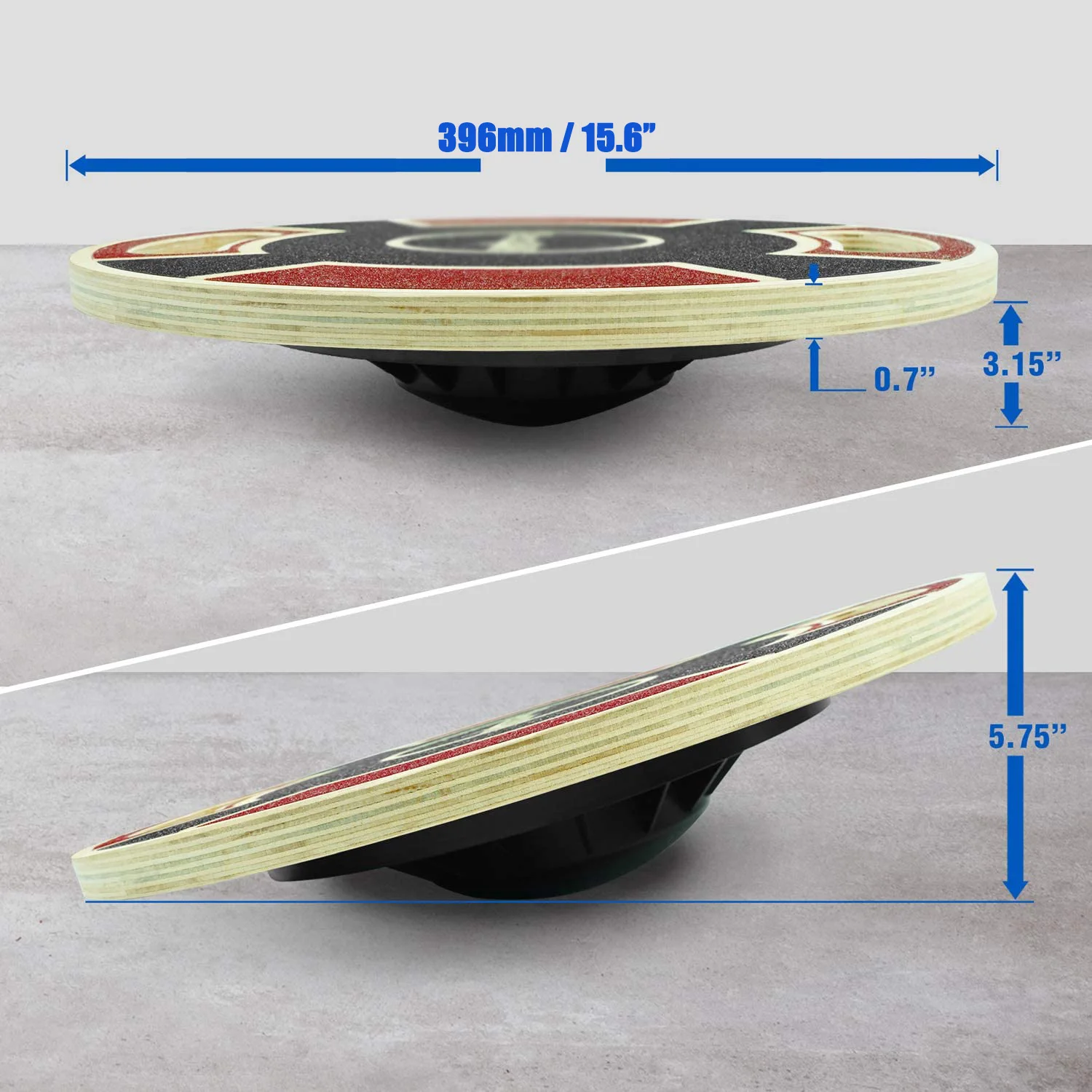 2024 New 2in1 Wooden Wobble Balance Board With Twist Disc