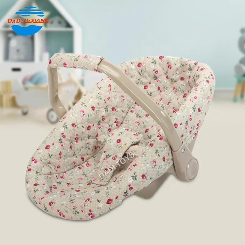 Fashion Doll Basket Clothes Doll House Furniture, 18' Baby Carrier For Girls Plastic Doll Car Seat