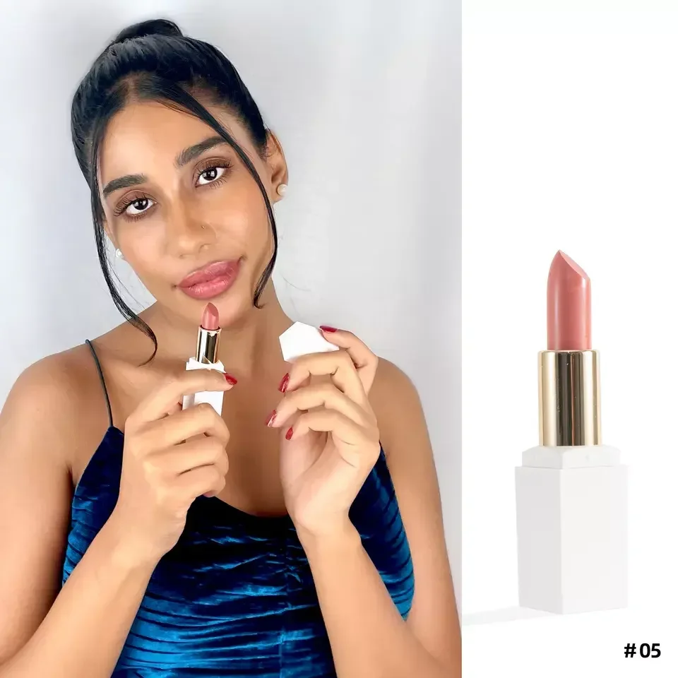 Matte Smooth Smudge-proof Waterproof Nude Lipstick Support OEM Highly Pigmented Natural Lipstick Lip Color