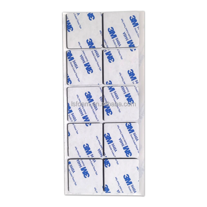 10 шт. двухсторонний липкий 3 мм EVA пены предварительно отрезанные квадратные ленты