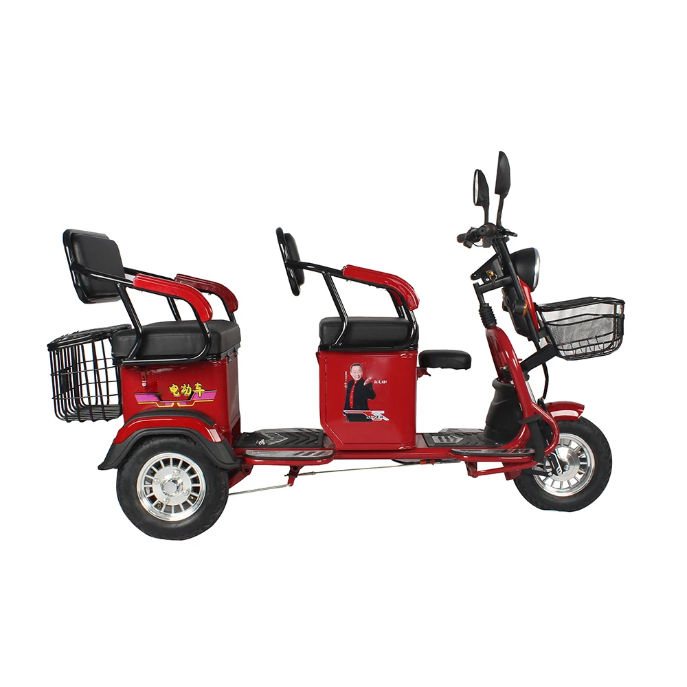 Electric Tricycle Passenger Double Usage For Passengers Or Electric Cargo Electrical Bike For Elder People