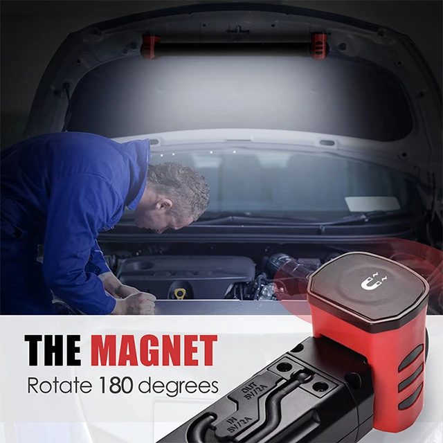 2700K/3500K/4000K/6500K Outdoor 2500lm lumen portable magnetic LED inspection mechanical rechargeable engine hood work light
