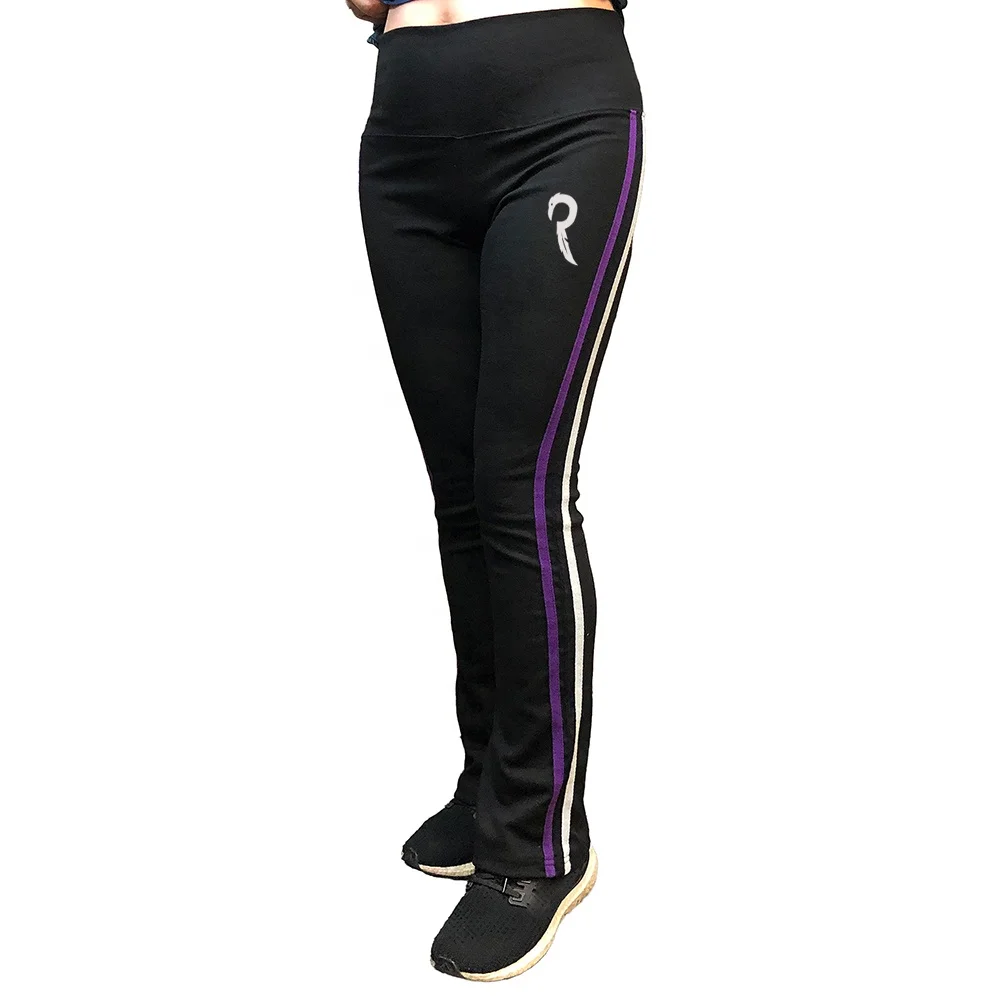 Wholesale New  Womens Bell Bottom Pants Sports Fabric Flared Jogging Pants Women Yoga Pants