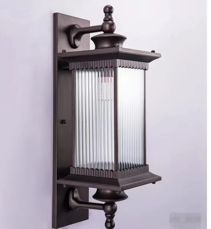 modern LED outdoor wall lamp solar energy balcony light garden fixture china external luminaire black vintage lantern wall lamp