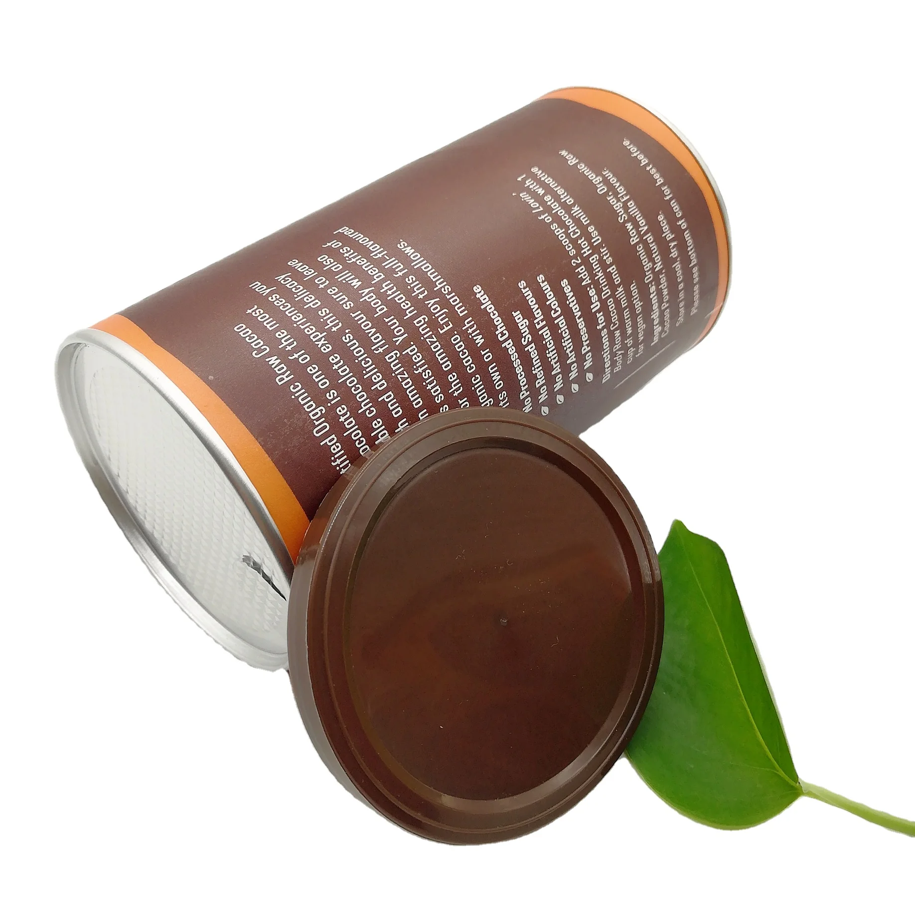 Round disposable plastic can easy open food container with PE lid cover